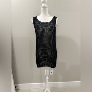 Mikoh knit crochet swim coverup dress tank top size 3 small-large